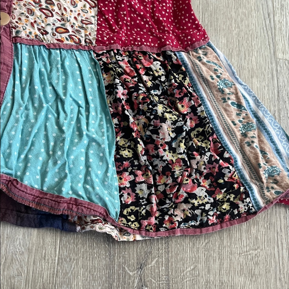 Fair Trade Blue Sky Patchwork Button-Down Dress T… - image 4